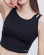 ISLAB059 Ultra soft cotton cutout bra top(固定胸墊)
