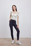 ISLACB039 Puff sleeve ribbon crop top (固定胸墊)