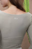 ISLACB034 Button long sleeve crop top(Fixed Pad)