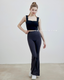 ISLAB054 Thick strap shirring bra top (Fixed Pad)