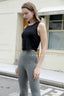 ISLACB030 Cross side crop top (固定胸墊)