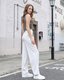 ISLACB030 Cross side crop top (固定胸墊)