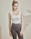 ISLAB054 Thick strap shirring bra top (Fixed Pad)