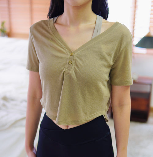 ISLAOUT002 Cotton light short sleeve outer (White)