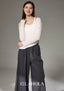 ISLAB072 Knit Layered Bra Top Set (Outer + Bra Tank)