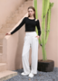 ISLACB011 Cotton cut out long sleeve crop top(固定胸墊)