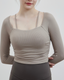 ISLACB012 Swan long sleeve crop top(固定胸墊)