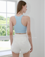 ISLAB047 Mint cooling front cross thick strap bra top