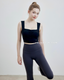 ISLAB054 Thick strap shirring bra top (Fixed Pad)