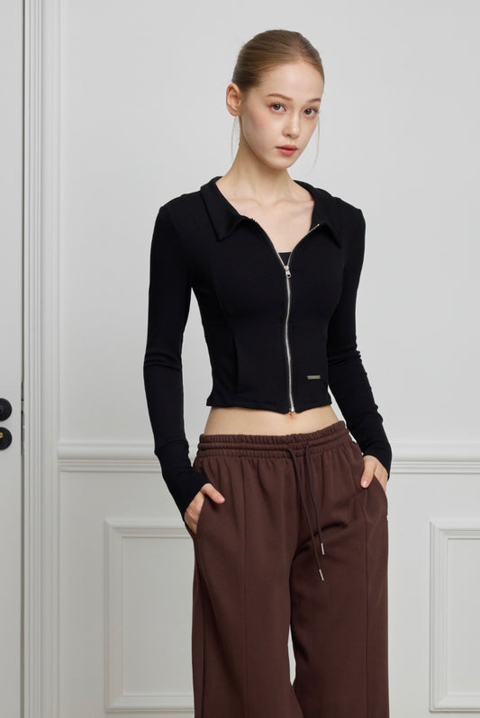 ISLAOUT073 Slim Fit Cotton Zip-Up Outer (ISLAHOLA Exclusive)