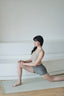ISLASP007 High waist shirring 2 parts pant (3色)
