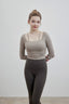ISLACB012 Swan long sleeve crop top(固定胸墊)