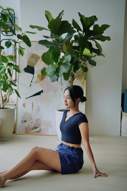 ISLACB004 All in one crop top (Black)