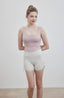 ISLAB017 Double thin strap long bra top(固定胸墊)