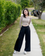 ISLACB011 Cotton cut out long sleeve crop top(固定胸墊)