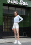 ISLASP007 High waist shirring 2 parts pant (3色)