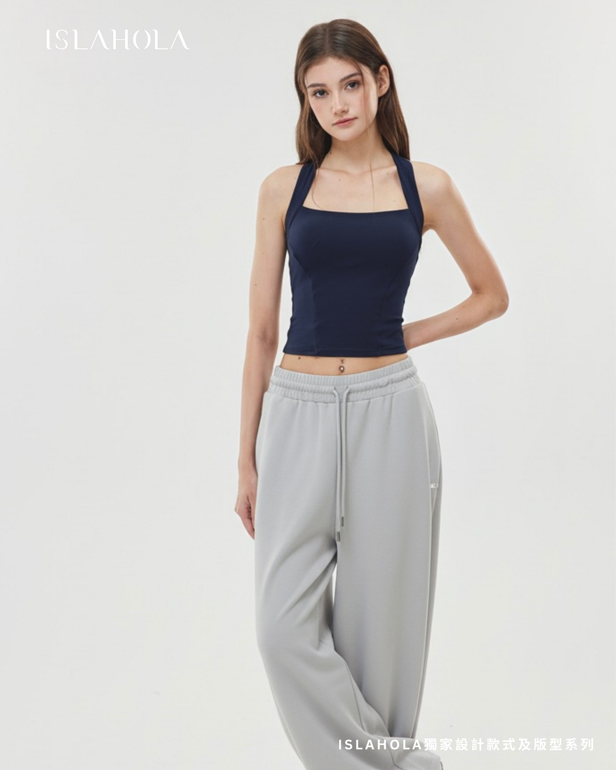 ISLAB073 Square Neck Dual Strap Back Bra Top (ISLAHOLA Exclusive)