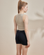 ISLACB030 Cross side crop top (固定胸墊)