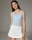 ISLAB072 Knit Layered Bra Top Set (Outer + Bra Tank)