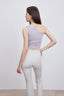 ISLAB057 One shoulder shirring long bra top