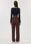 ISLACB045 Layered Elegance Button Long Sleeve crop Top (Fixed Pad)