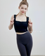 ISLAB054 Thick strap shirring bra top (Fixed Pad)