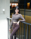 ISLACB031 Sheer long sleeve crop top (固定胸墊)