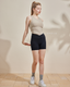 ISLACB030 Cross side crop top (固定胸墊)