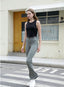 ISLACB030 Cross side crop top (固定胸墊)
