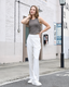 ISLACB030 Cross side crop top (固定胸墊)