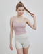 ISLAB017 Double thin strap long bra top(固定胸墊)
