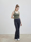 ISLAB017 Double thin strap long bra top(固定胸墊)