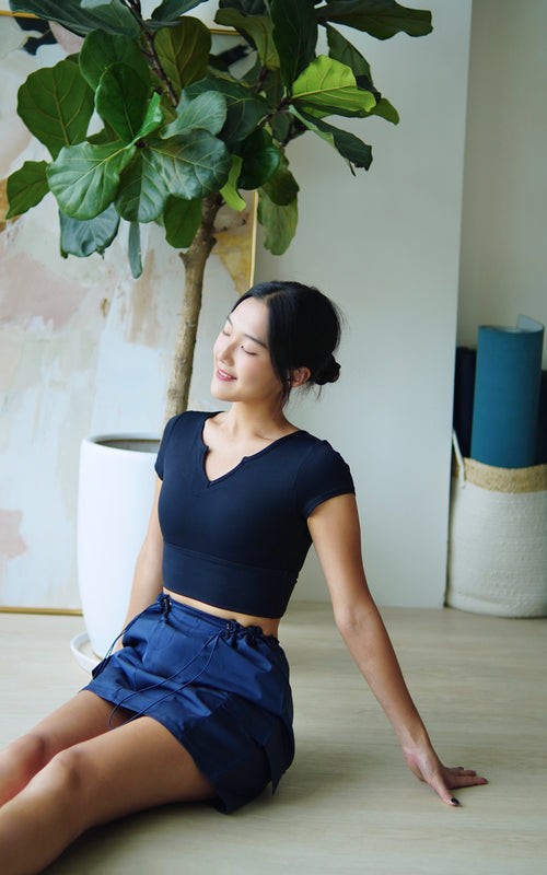 ISLACB004 All in one crop top (Black)