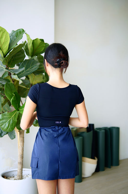 ISLACB004 All in one crop top (Black)