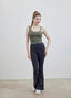 ISLAB017 Double thin strap long bra top(固定胸墊)