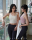 ISLAB017 Double thin strap long bra top(固定胸墊)
