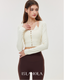 ISLACB045 Layered Elegance Button Long Sleeve crop Top (Fixed Pad)