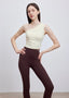 ISLAB057 One shoulder shirring long bra top