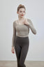 ISLACB012 Swan long sleeve crop top(固定胸墊)