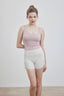 ISLAB017 Double thin strap long bra top(固定胸墊)