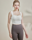 ISLAB054 Thick strap shirring bra top (Fixed Pad)