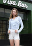 ISLASP007 High waist shirring 2 parts pant (3色)