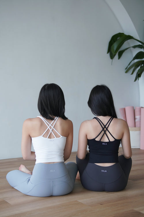 ISLAB025 Cross back long bra top ( 2 colors)