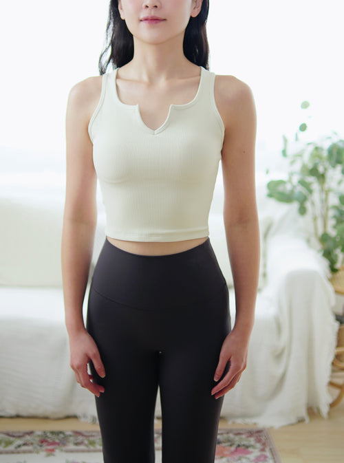 ISLACB003 V-neckline Crop Top