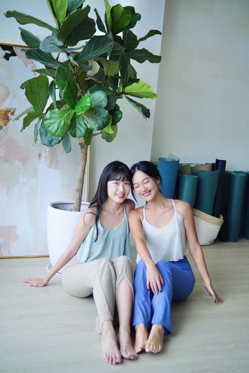 ISLAB015 Sheer layering bra top (4色)(固定胸墊)
