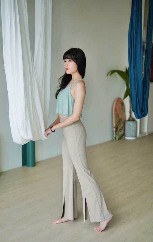ISLAB015 Sheer layering bra top (4色)(固定胸墊)