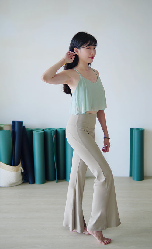 ISLAB015 Sheer layering bra top (4色)(固定胸墊)