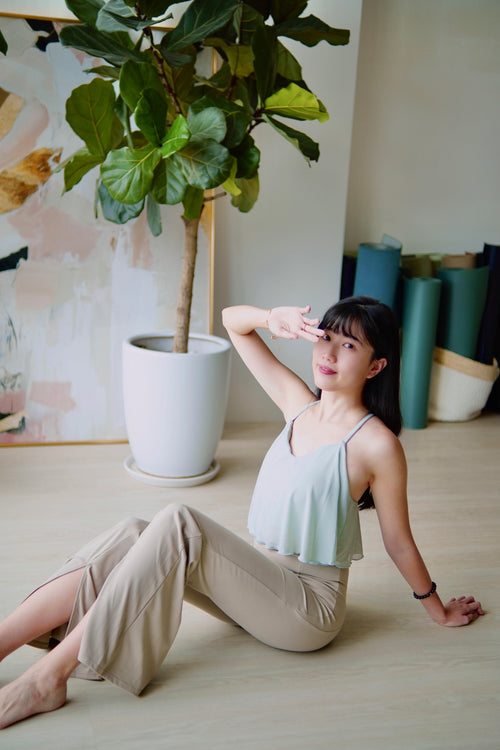 ISLABC001 Slit bootcut pant (4色)(偏長版型)