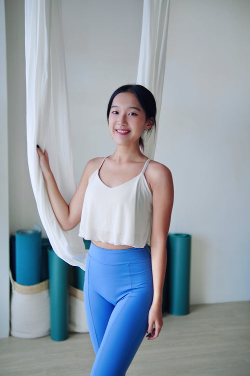 ISLAB015 Sheer layering bra top (4色)(固定胸墊)
