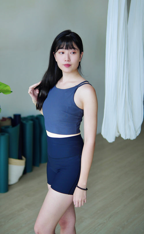 ISLASP001 High waisted cross back 3 part pant (2色)